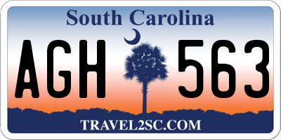 SC license plate AGH563