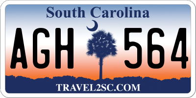 SC license plate AGH564