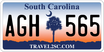 SC license plate AGH565