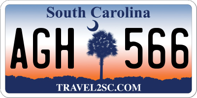 SC license plate AGH566