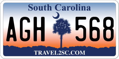 SC license plate AGH568