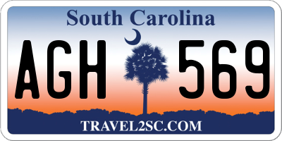 SC license plate AGH569