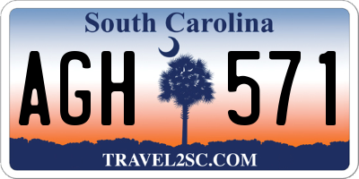 SC license plate AGH571