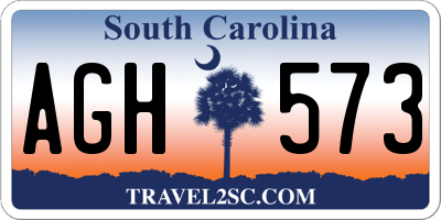 SC license plate AGH573