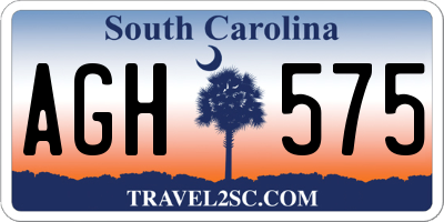 SC license plate AGH575