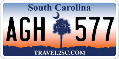 SC license plate AGH577