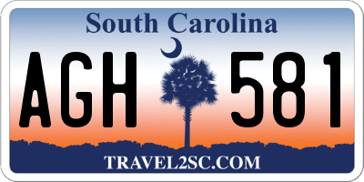SC license plate AGH581
