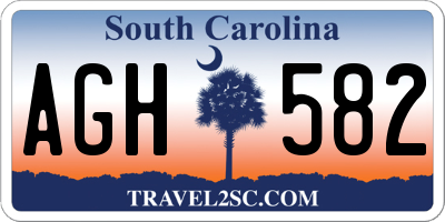 SC license plate AGH582