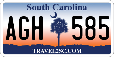 SC license plate AGH585