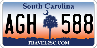 SC license plate AGH588