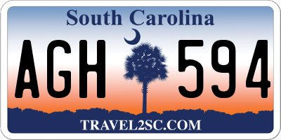 SC license plate AGH594