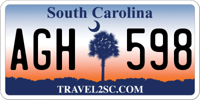 SC license plate AGH598