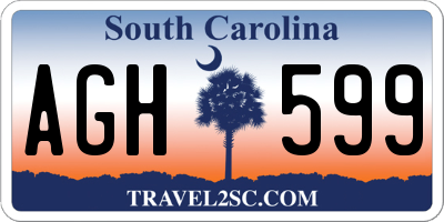 SC license plate AGH599