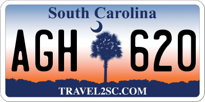 SC license plate AGH620