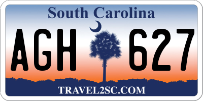 SC license plate AGH627