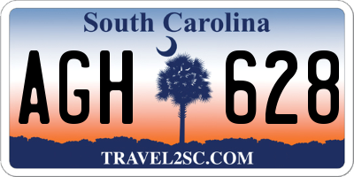 SC license plate AGH628