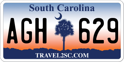 SC license plate AGH629