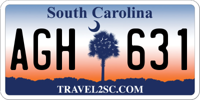 SC license plate AGH631