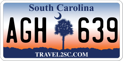 SC license plate AGH639