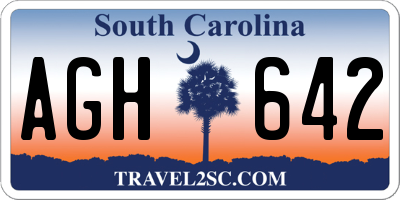 SC license plate AGH642