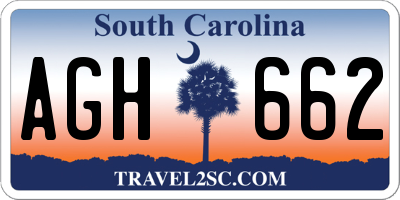 SC license plate AGH662