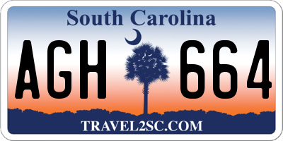 SC license plate AGH664