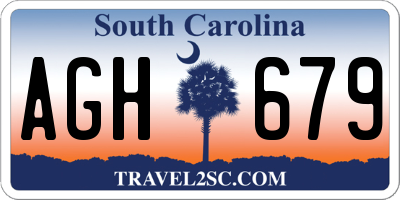 SC license plate AGH679