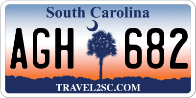 SC license plate AGH682