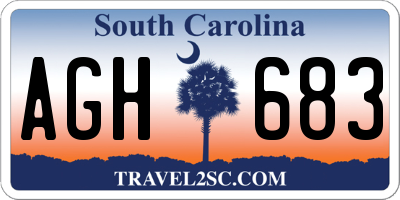 SC license plate AGH683