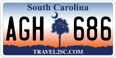 SC license plate AGH686