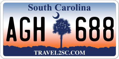 SC license plate AGH688