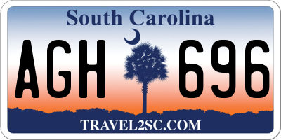 SC license plate AGH696
