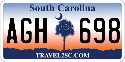 SC license plate AGH698