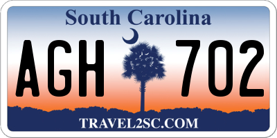 SC license plate AGH702