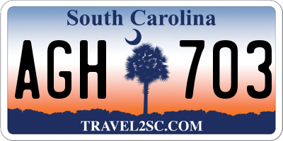 SC license plate AGH703
