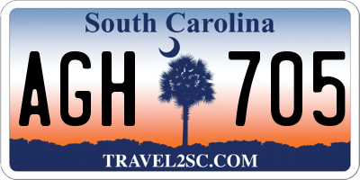 SC license plate AGH705