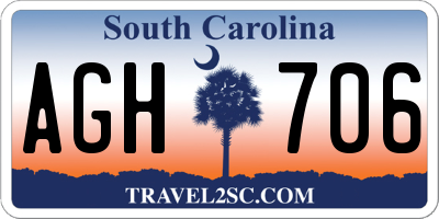 SC license plate AGH706