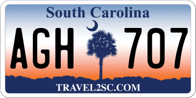 SC license plate AGH707