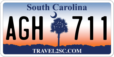 SC license plate AGH711