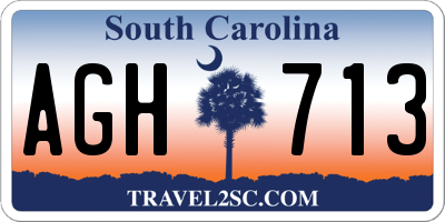 SC license plate AGH713