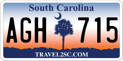 SC license plate AGH715