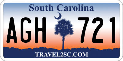 SC license plate AGH721