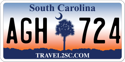 SC license plate AGH724