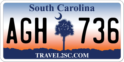 SC license plate AGH736