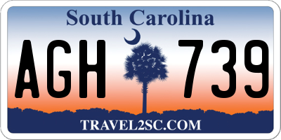 SC license plate AGH739