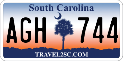 SC license plate AGH744