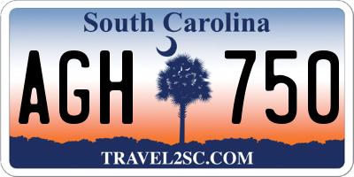 SC license plate AGH750