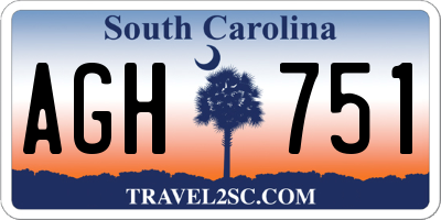 SC license plate AGH751