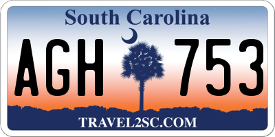 SC license plate AGH753