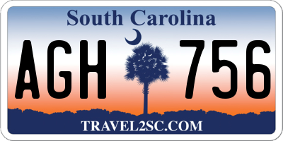 SC license plate AGH756